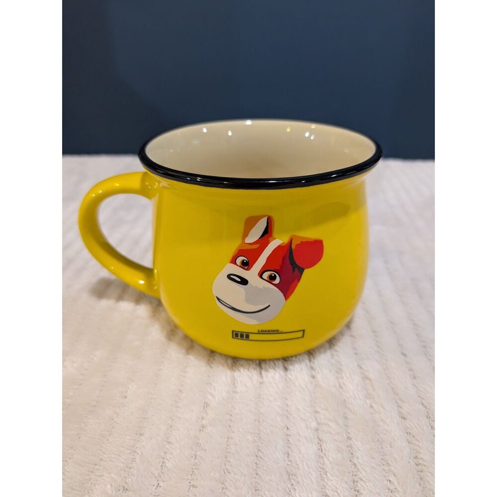 Cute Bright Yellow Dog Mug Campfire Style Mug IT Gamer Vibe Cute Dog Lovers Gift